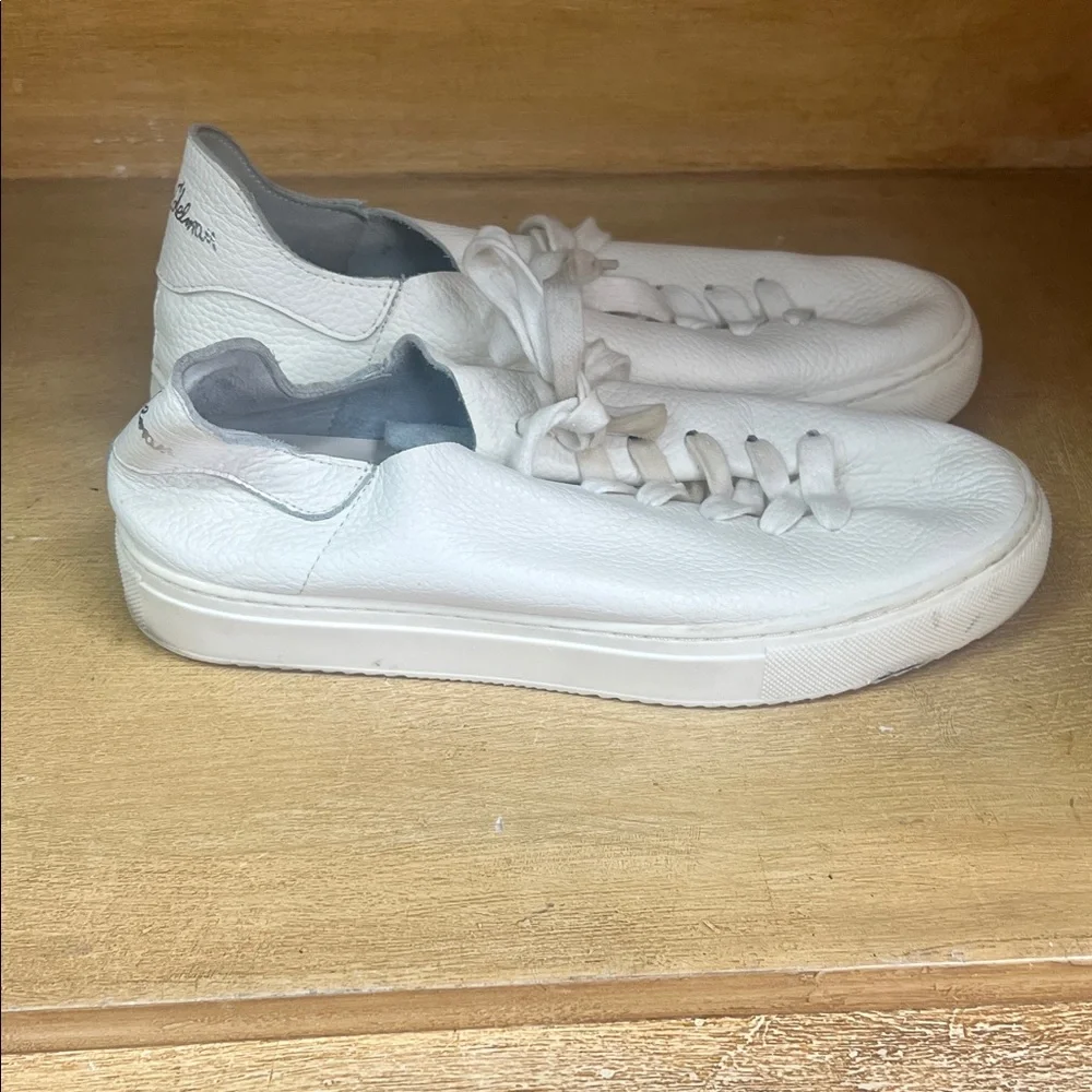 Sam‎ Edelman White Textured Sneakers